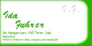 ida fuhrer business card